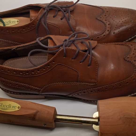 Men's Aston Grey Size 10 1/2 Laced Front Case Shoes w/adjusted Woodlawn Stretche - Picture 2 of 12